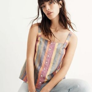 Madewell Rainbow Button Front Tank